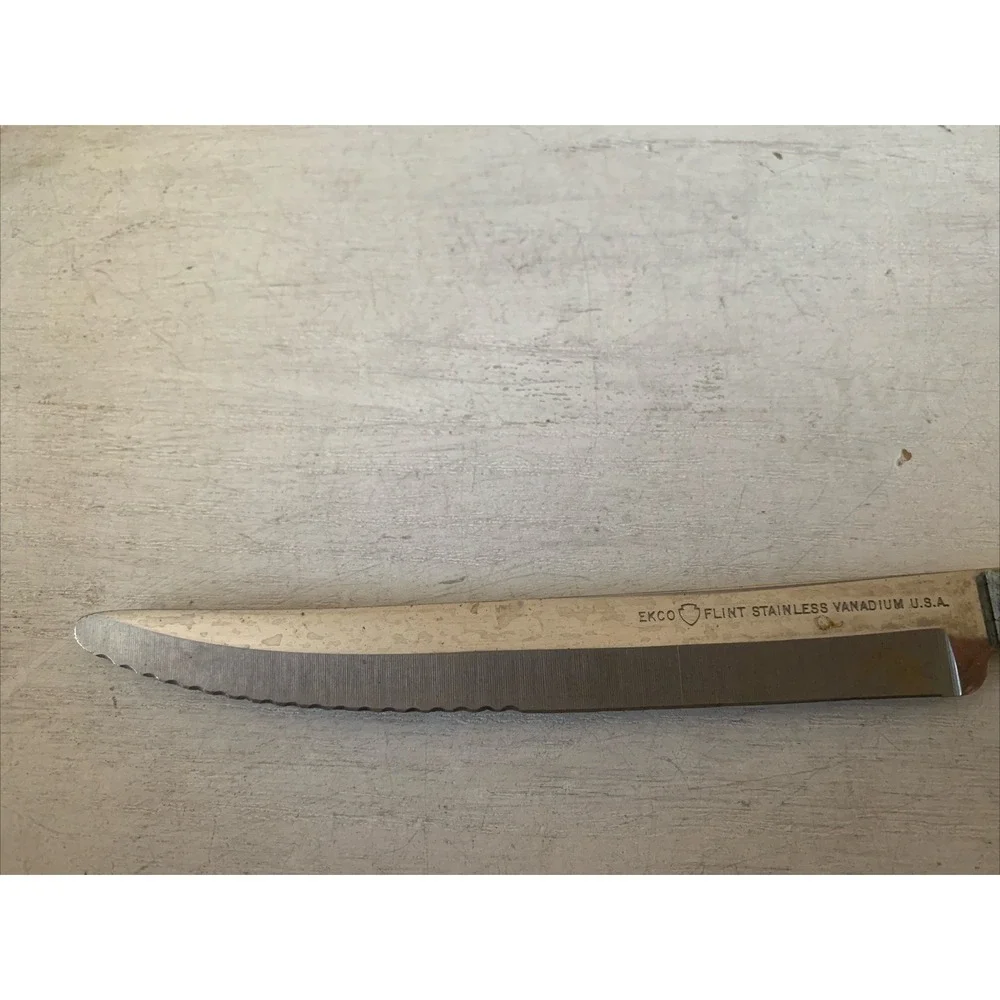 Ecko Vintage Knife Wood Handle Stainless Steel Blade Made In U.S.A‎
